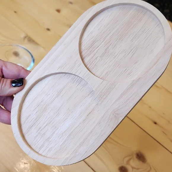 Horizon Cloche Board Tray with 2 Glass Dome Lids - Picture 10 of 11